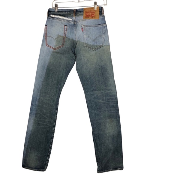 Heron Preston X Levis 501 Jeans Men's Sz 29X32 Deconstructed Denim Buttonfly - Picture 5 of 11